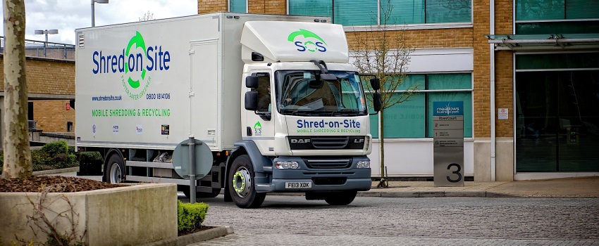 Mobile hard drive shredding van, to shred your files on site.